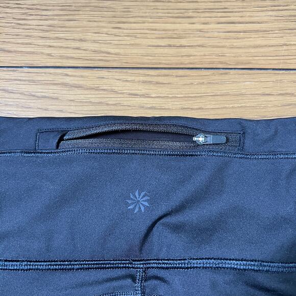 Athleta Womens‎ Accelerate Capri Leggings Black Size Small Athletic Athleisure - Picture 3 of 6